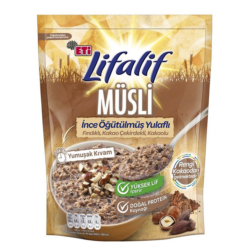 Eti Lifalif Kakaolu İnce Öğütülmüş Müsli 250 g