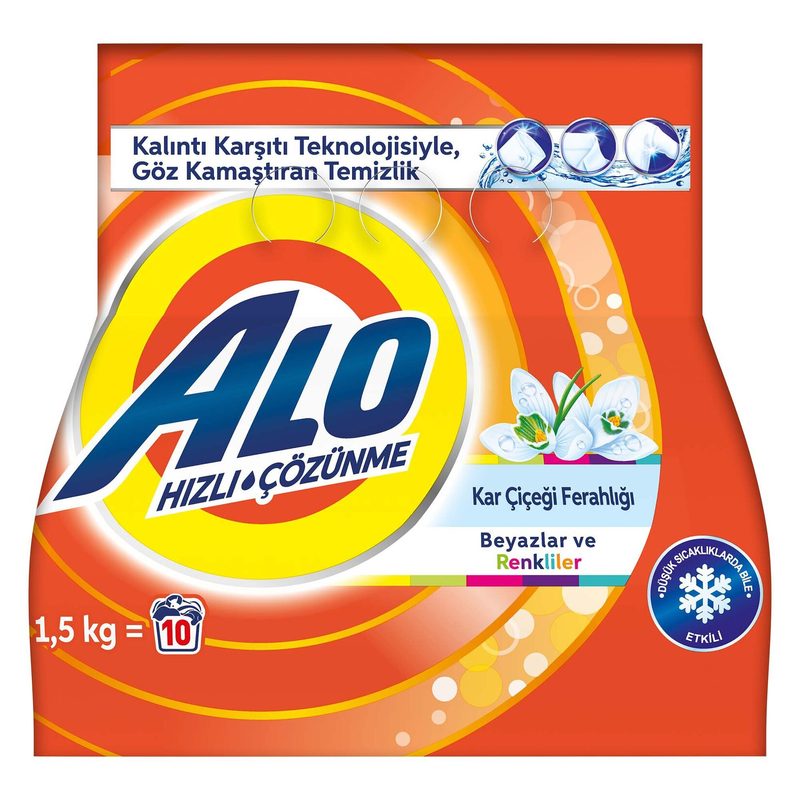 Alo Kar Çiçeği Ferahlığı Toz Çamaşır Deterjanı 1,5 kg