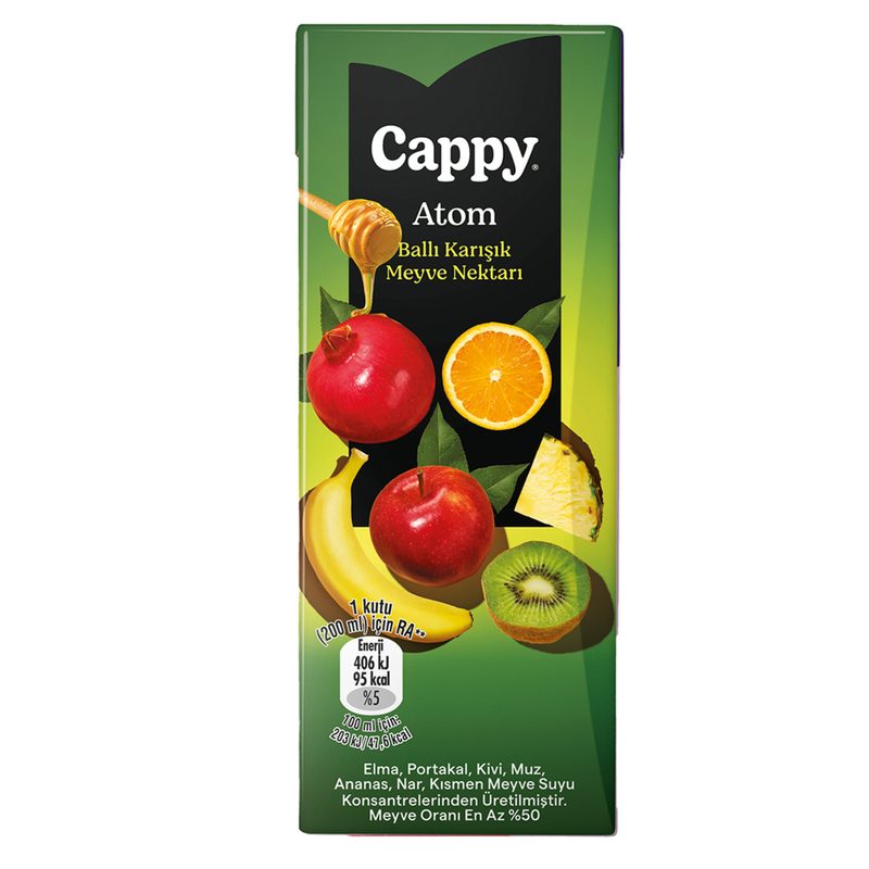 Cappy Atom Ballı Karışık Meyve Nektarı 200 Ml